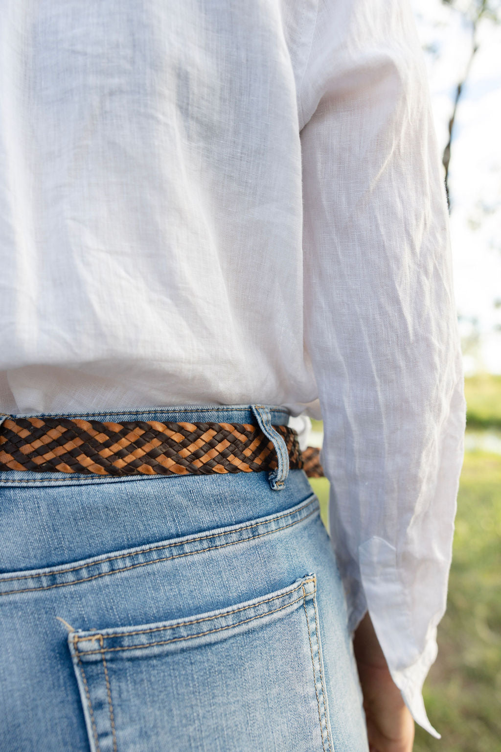 Custom 10 plait leather belt
