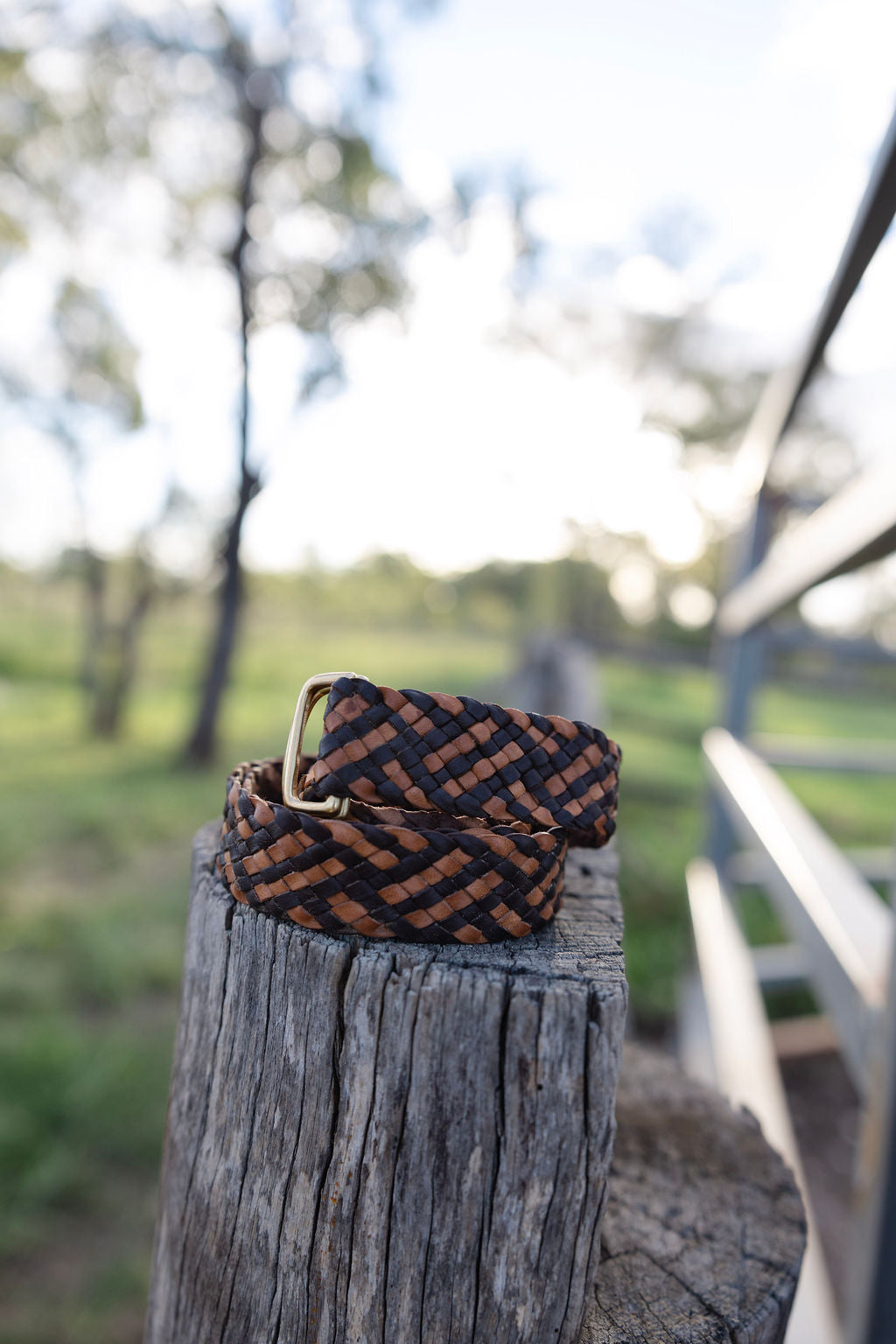Custom 10 plait leather belt
