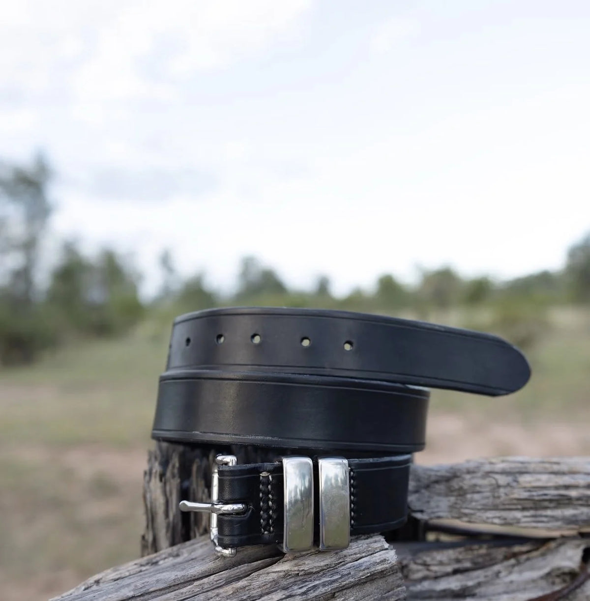 Custom plain leather belt