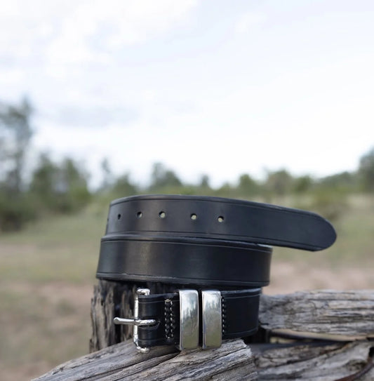 Custom plain leather belt