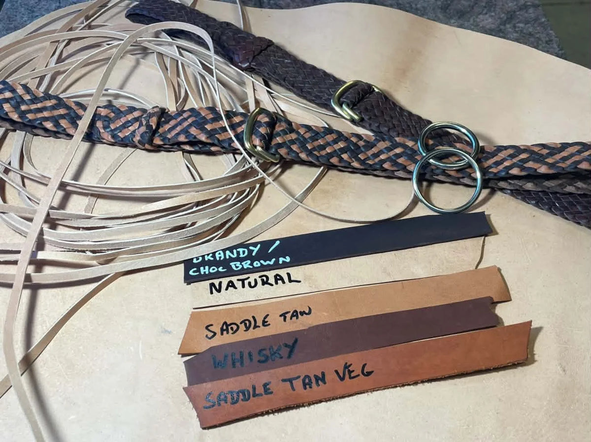 Custom 10 plait leather belt