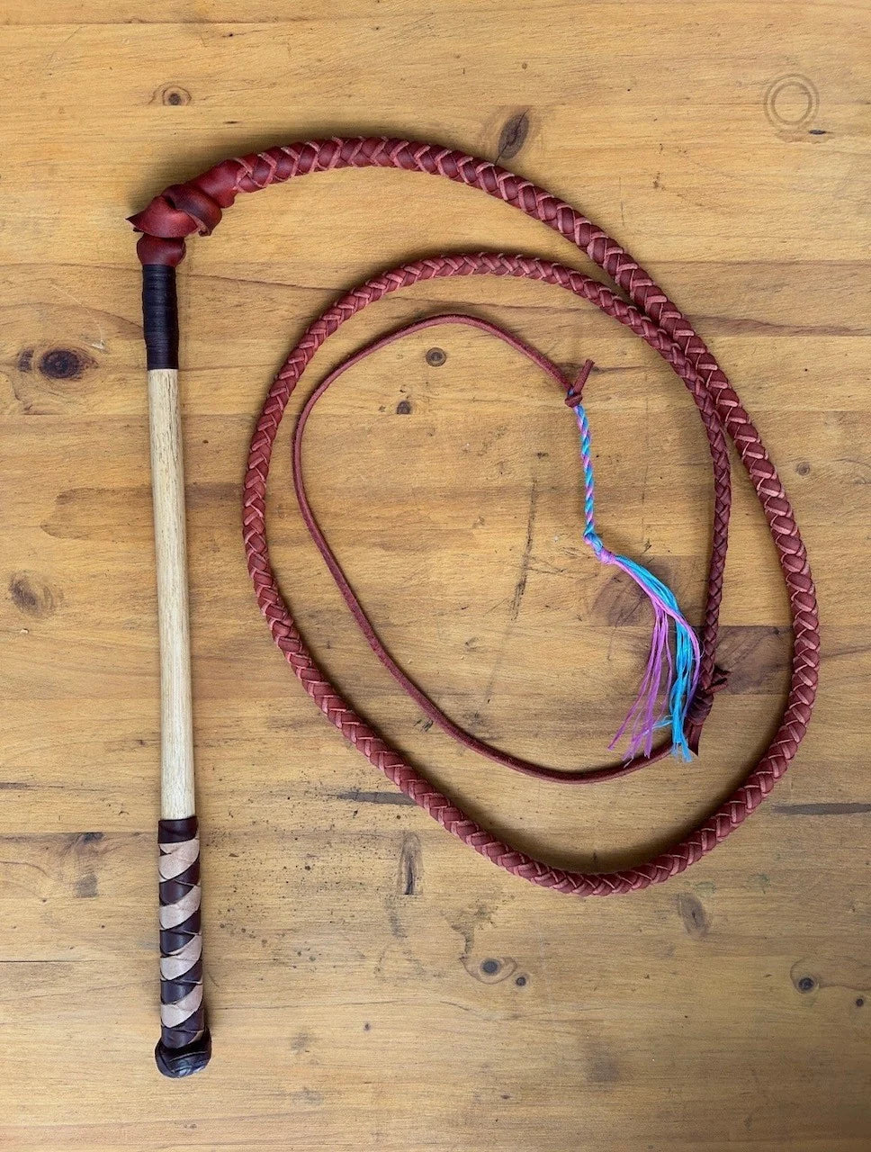 The Clancy hand-plaited leather whip