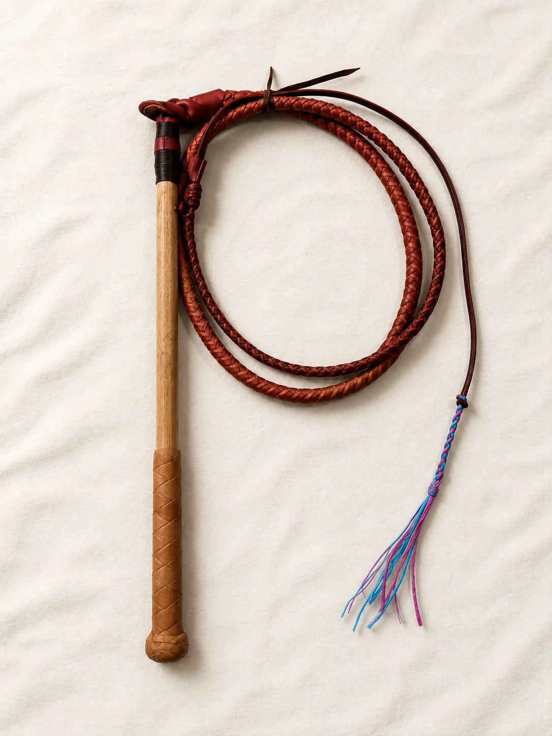 The Dusty hand-plaited leather whip