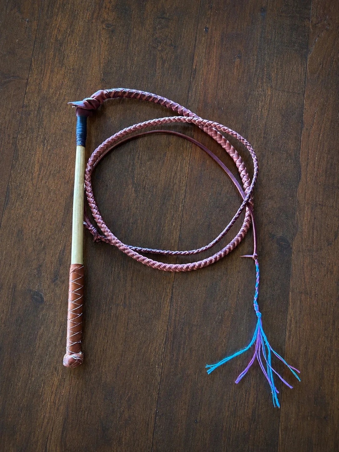 The Burke 6ft hand-plaited leather whip